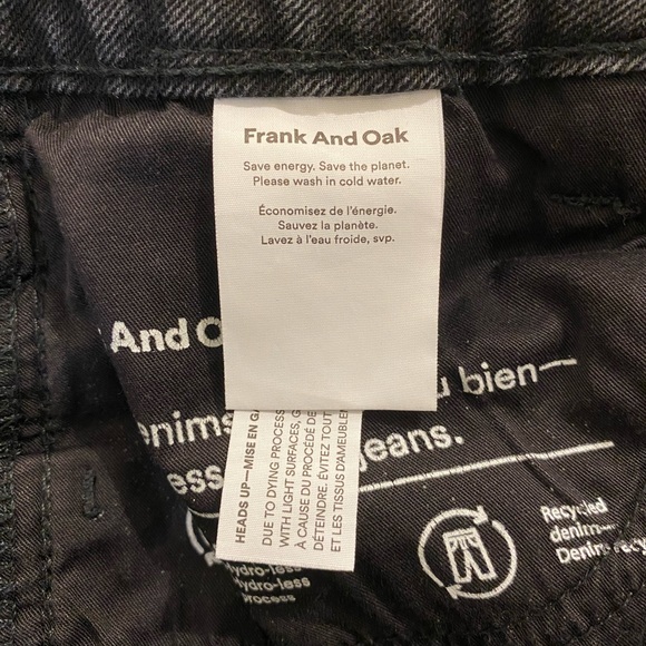 Frank & Oak Cyndi Straight Fit High Rise Jean in Washed Black - Picture 8 of 10